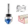 Frases groove bison 28747-22, shaped, with the upper bearing, r = 3.2 mm, 22 x 13 mm