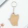 Key keychain wooden "bulldog", 4.5 x 6 cm