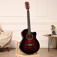 Acoustic guitar Music Life QD-H40Q-HW, Red