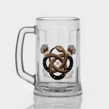 New Year's glass mug for beer 
