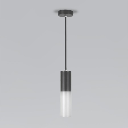 Suspension lamp Elektrostandard, Glas E27 100x100x600 mm, IP54, Gray color-1