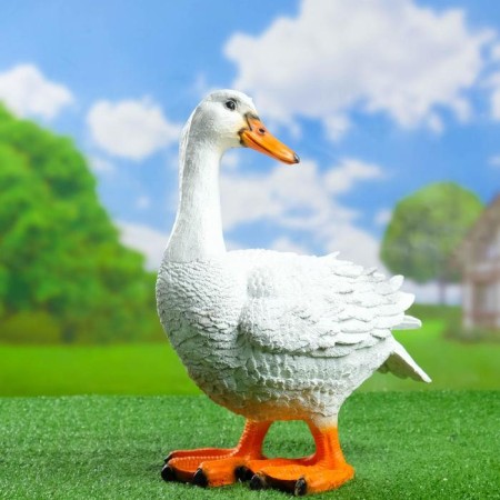Garden figure "Goose" White, 20x35x41cm