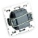 2-clavy switch with an indicator (mechanism), Stekker series Erna, PSW10-9102-03, black