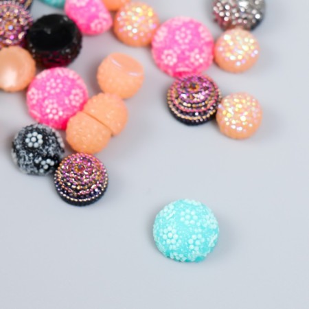 Decor for creativity plastic "Knitted balls" set 24 pcs mix 1x1x0.8 cm-1