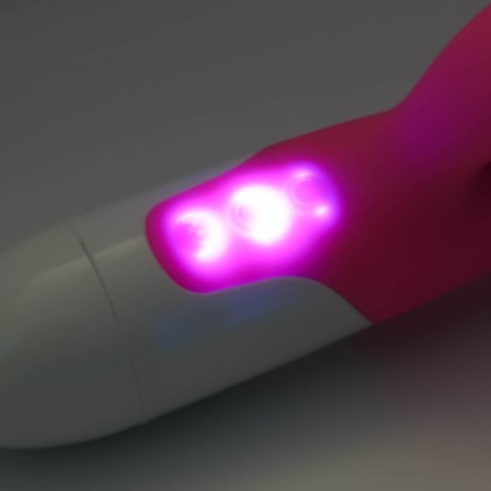 A vibrator with a clitoral stimulator, 12 modes, heating, 23.7 x7.6 cm, pink-4