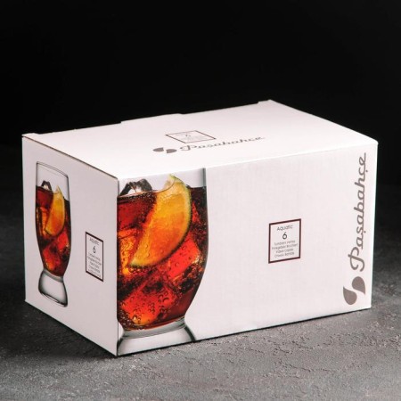 A set of high glass glasses Aquatic, 225 ml, 6 pcs-1