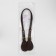 Handle for bags, cords, 60 × 1.8 cm, with sewing loops 5.8 cm, brown color/gold
