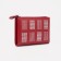 Women's wallet on the button, red color