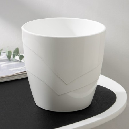 Kashpo for flowers with an insert "grace", 2 l, white color-1