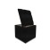 Puff with a lid and weight, 400 × 400 × 420 mm, eco -leather, Marvel Black color