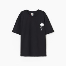 T -shirt for a boy, color black, height 140 cm