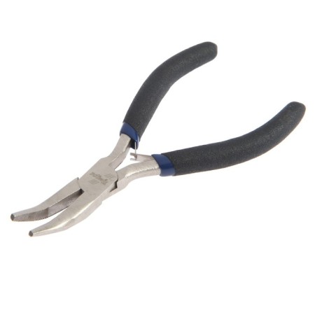 Mini curved long tundra, nickelled, rubberized handles, 125 mm