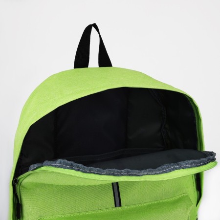 School backpack from lightning textiles, Fulldorn, external pocket, green color-5