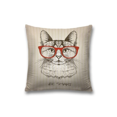 Decorative pillowcase "be smart", on a zipper, size 45x45 cm