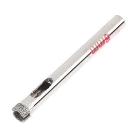Diamond drill on glass and ceramic scrap, cylindrical shank, 6 x 55 mm