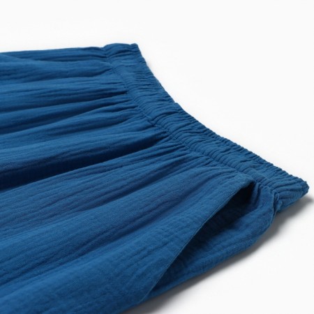 Women's trousers, free cut MIST MUSLIN size XS, col. blue-7