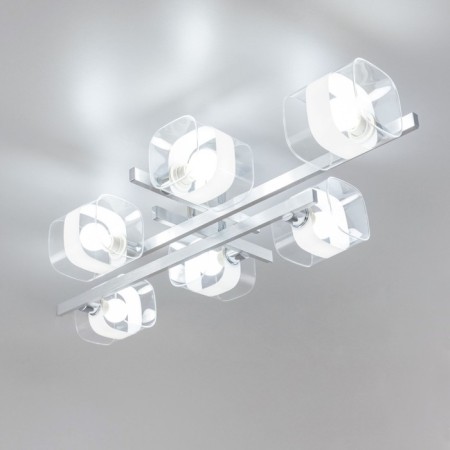 Ceiling Citilux “Virta” CL139260, 86x40x18.5 cm, 6x60W, E14, Gray color-15