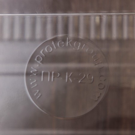 The plastic disposable container with an insoluble lid pr-K-29, 500 ml, 24.8 × 15.2 × 9.2 cm, the color is transparent-2