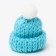 Knitted hat and scarf for toys, blue color