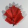 A set of goose feathers 15-20 cm, 10 pcs, red wine with silver crumb