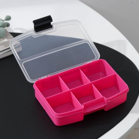 Organizer for storage of the Dolyan, 6 cells, 13.5 × 10 × 3 cm, color mix-3