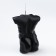 Figure candle "Male torso", 10 cm, black