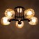 Svetogor chandelier "Love" 5x60W E27 Black 53x53x23cm