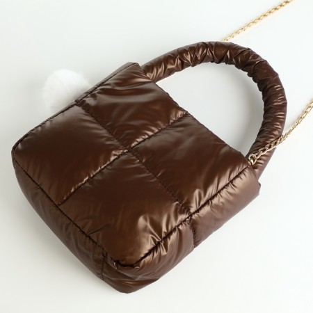 Bag-tout on lightning, brown color-6