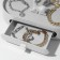 Stand for jewelry "Deer", oval stand, 26 × 25 cm, white-gray color