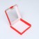 Self -charged box with a red window, 16 x 16 x 3 cm