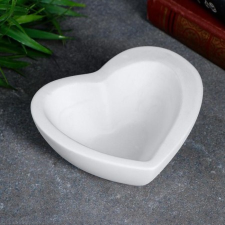 Kashpo heart white, 10 x 12.5 x 6 cm-1