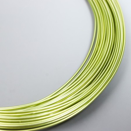Wire for creativity d 1mm, green apple, steering wheel. 10 m-1