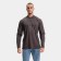 Polo male with long sleeve, brown color, size 46 (m)