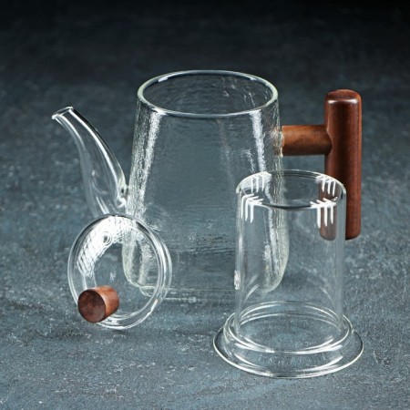 Glass tens of tenshini, 650 ml, 18 × 9.5 × 14 cm, glass sieve-3