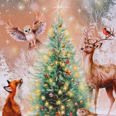 New Year. Gift package "animals at the Christmas tree", 33 x 42.5 x 10 cm.-2