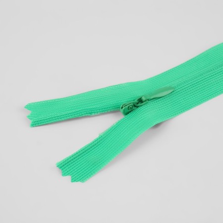 Lightning secret, No. 3, non -proceeding, locking machine, 30 cm, green color-1