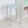 Stool with plastic seat, color mix