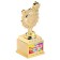 The reward figure “For creative successes”, a cup, plastic, gold, 12.5 x 5.5 x 5 cm.