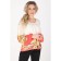 Female blouse, size 44, white color, coral