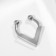 Piercing in the nose (fake for septum) "Triangle", color silver