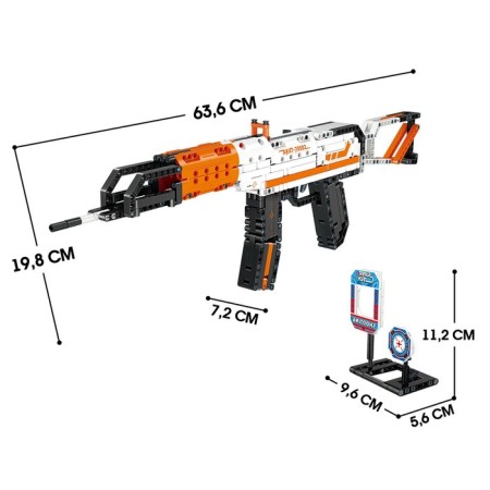 Designer AK-47 weapons, shoots soft bullets, 533 parts-1