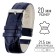 Watch strap, male, 20 mm, harness 75 mm, larynx 115 mm, genuine leather, blue