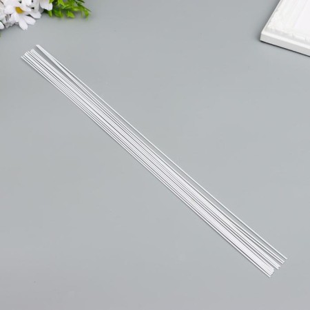 Wire for creativity "Blumentag" 1.2 mm, 12 pcs, 40 cm, in a plastic braid, white