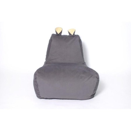 Hippopotamus, size 80x80 cm, dark gray/yellow velor-1
