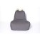 Hippopotamus, size 80x80 cm, dark gray/yellow velor