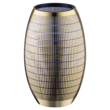 Decorative vase of glass with gold spraying, 143 × 143 × 235 mm, gold color