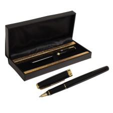 Handle Gift ball in the leatherette case, black body with gold