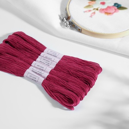 Muline threads, 8 ± 1 m, dark raspberry color No. 3803-1
