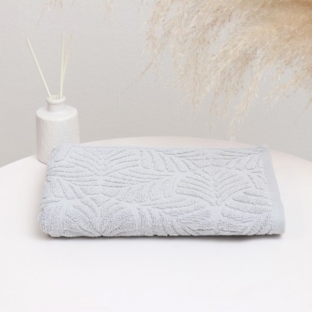 Tainted towel "Palma", gray color, 50x80 cm, cotton, 450g/m