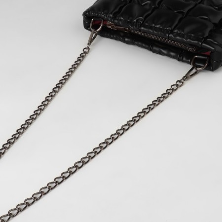 A chain for a bag, with carbines, iron, 9 × 14 mm, 120 cm, black nickel color-2